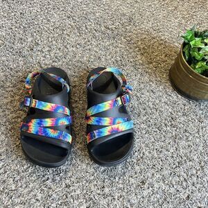 Chaco Kids Junior Chillos Rainbow Tie Dye Sports Sandals Size US 6